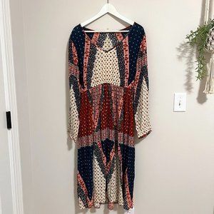 Böhme | Bohemian Midi Dress Patchwork Pattern | Arya Patterned Midi Dress